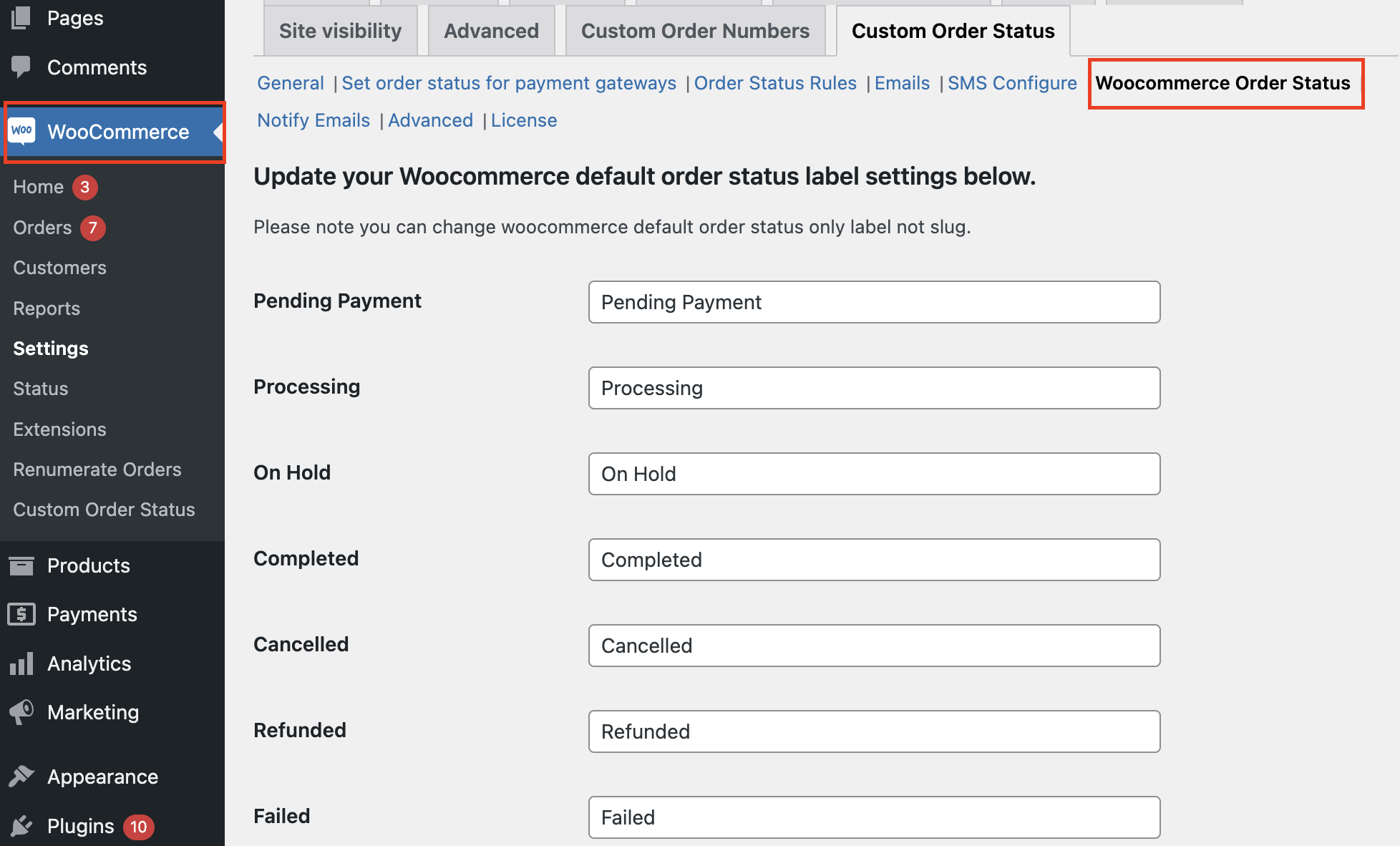 Modify WooCommerce Order Statuses to custom order statuses 1 Modify WooCommerce Order Statuses to custom order statuses - Tyche Softwares Documentation